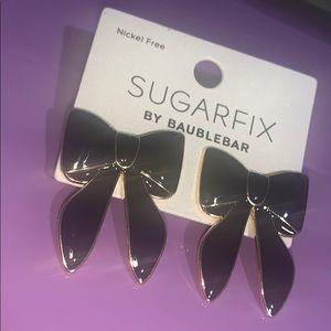 Black Bow Earrings